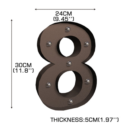 LED Metal Number Lights Free Standing-1954803064917594114