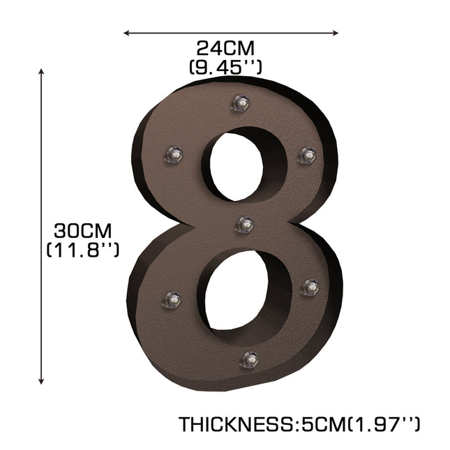 LED Metal Number Lights Free Standing-1954803064917594114