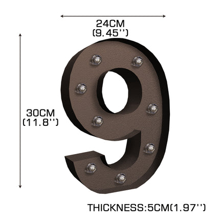 LED Metal Number Lights Free Standing-1954803090561568770