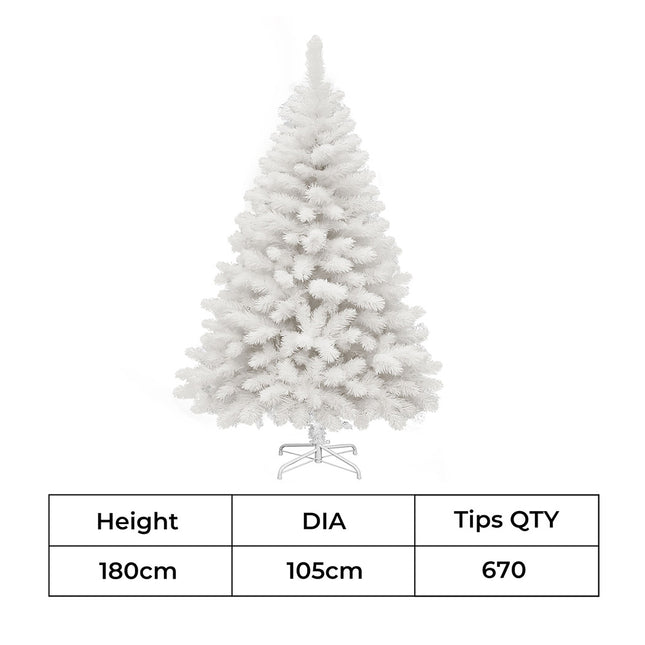Santaco 1.8M 670 Tips White Christmas Tree-1952534165056524290