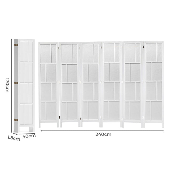 Levede 6 Panel Room Divider 170cm Freestanding Screen-1960920182868283394