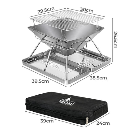 Levede Folding BBQ Portable Charcoal Grill 2-IN-1-1973193516284776450