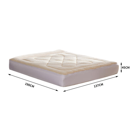 DreamZ Mattress Topper 100% Wool Underlay Double-1973193978908119042