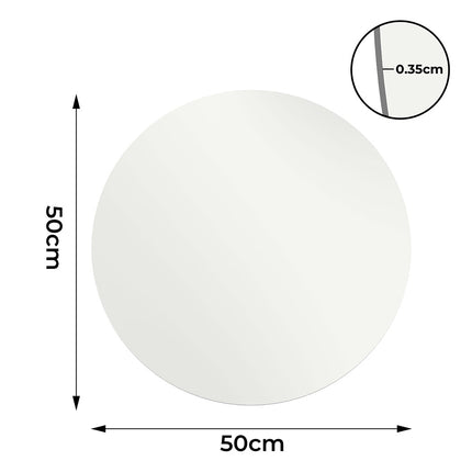 Yezi 50cm Round Wall Mirror Frameless Tempered Glass-1950769998758809602