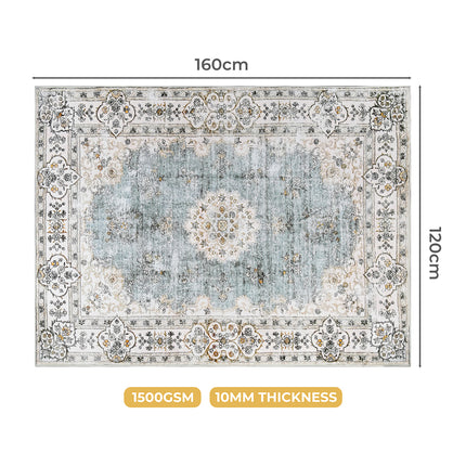 Marlow Floor Rug Short Pile Washable Vintage Carpet Soft Plush Non Slip 160x120-1954802390494482434