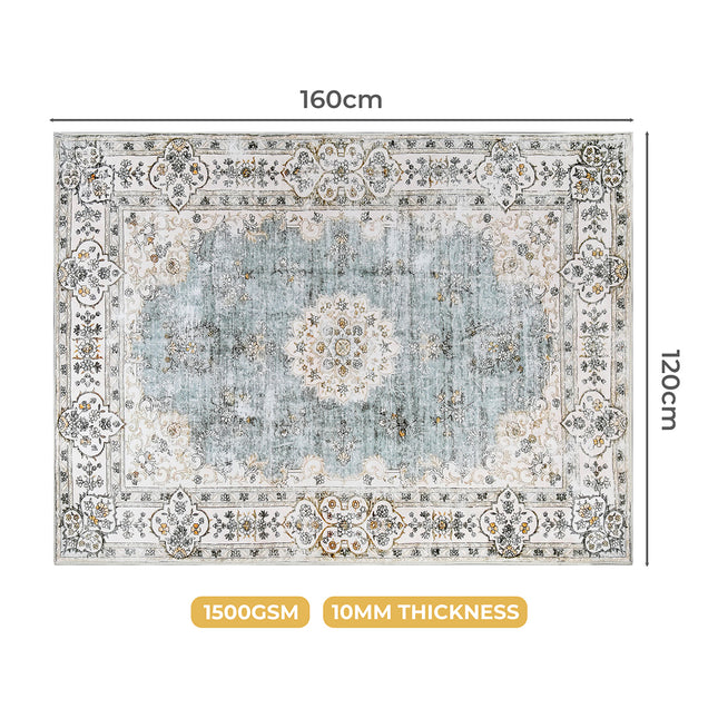 Marlow Floor Rug Short Pile Washable Vintage Carpet Soft Plush Non Slip 160x120-1954802390494482434
