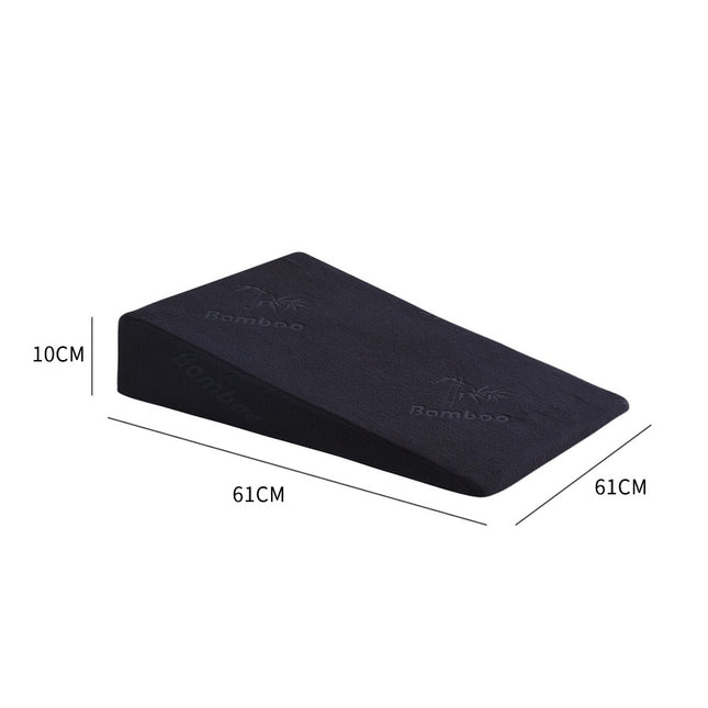 Cool Gel Memory Foam Bed Wedge Pillow With Cover Black 10-1973193850927321090