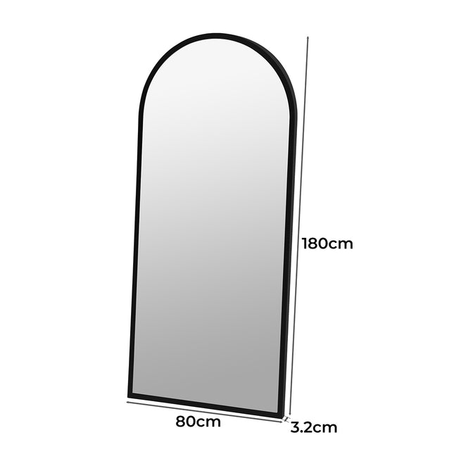Yezi Floor Mirror Full length Mirrors 1.8M Black-1975420501132185602