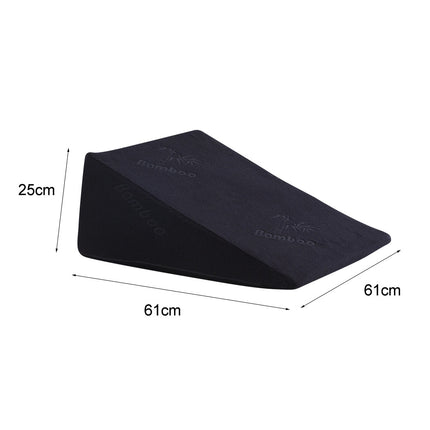 2x Cool Gel Memory Foam Bed Wedge Pillow Black 25x2-1973193851468386306