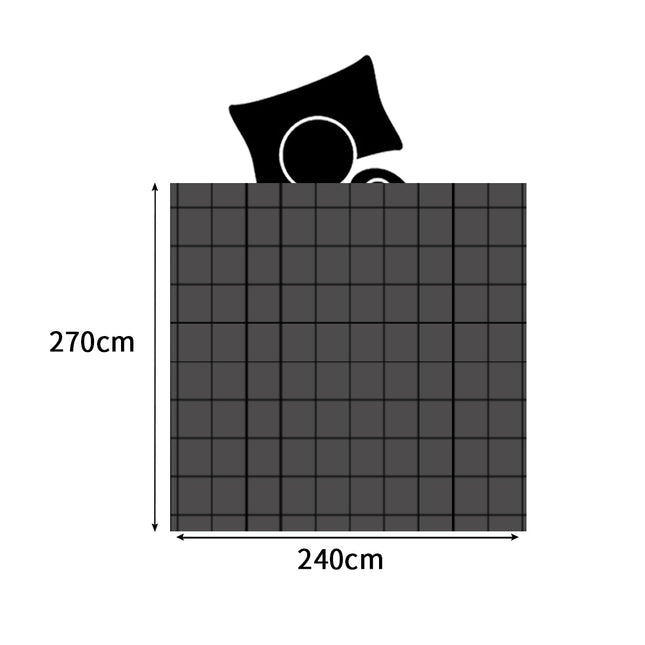 DreamZ Quilt Doona Comforter Blanket Grey Super King-1954802584338436098