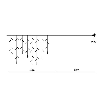 500 LED Curtain Fairy String Lights Cool White-1954803087881408514