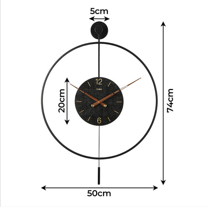 Yezi Wall Clock 50cm Large Round Modern Home Decoration-1975420334714785794