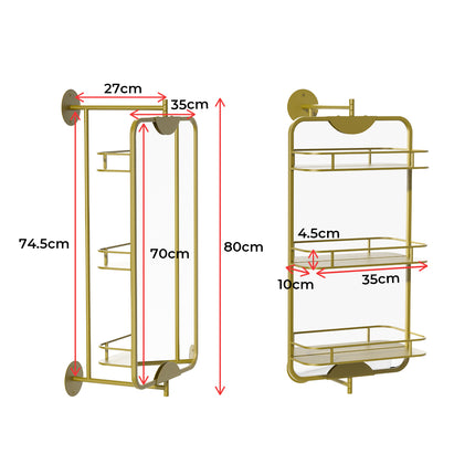 Yezi 360? Swivel Bathroom Wall Mirrors with Storage-1954803008793612290