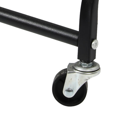 Levede 3 Tier Kitchen Trolley Cart Swivel Black Colour-1954802798449266691