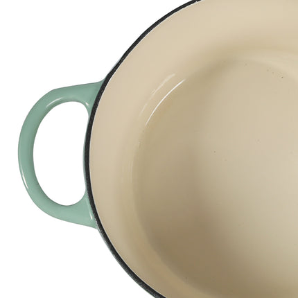 TOQUE 4L Enamel Dutch Oven Pot in Green Colour-1973193930761703427
