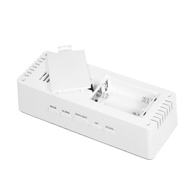 Alarm Clock Digital Led Mirror Desk Silver-1954802723509637123