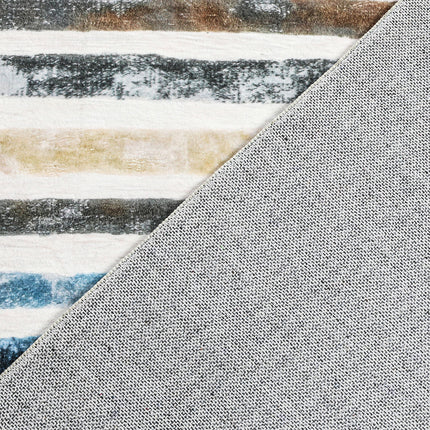 Marlow Floor Rug Short Pile Washable Carpet Soft Plush Non Slip Stripe 80x120-1954802390309933059