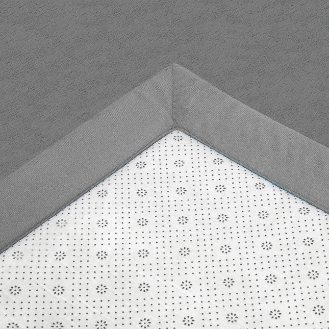 Marlow Coral Velvet Area Rugs Large Mat 150x200cm Grey-1954802461982199811