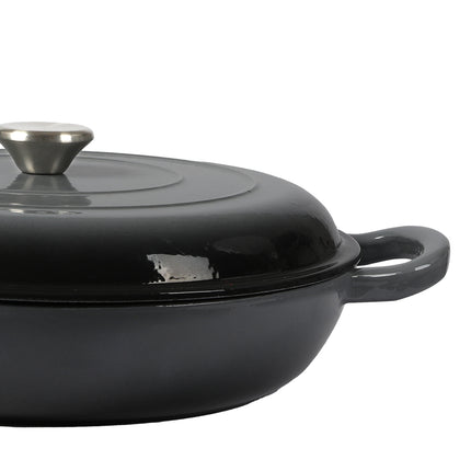 3.5L Enamel Dutch Oven Pan in Black Colour-1975420477065269251