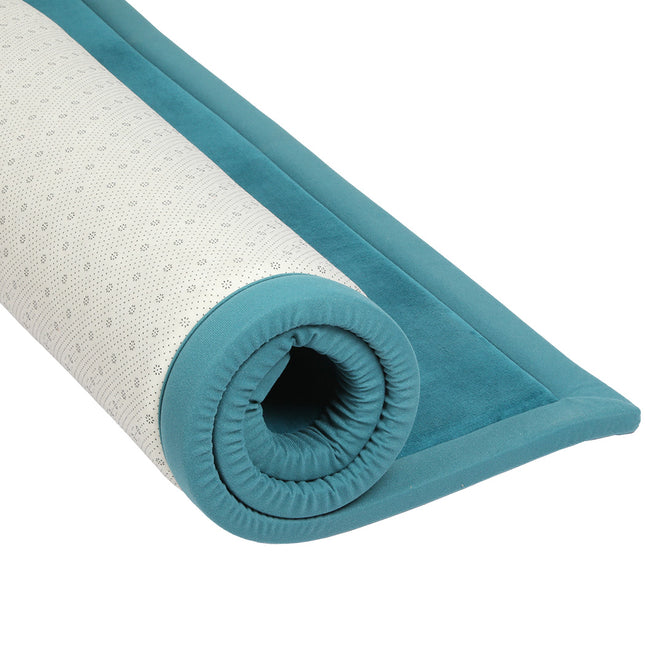 Marlow Coral Velvet Area Rugs Large Mat 180x200cm Blue-1973193521246638084