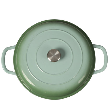 TOQUE 3.5L Enamel Dutch Oven Pan in Green Colour-1973193931340517380
