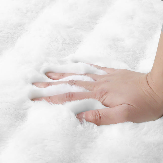 Marlow Floor Rug Carpet Fluffy Faux Rabbit Fur 80x120CM-1975420343233417220