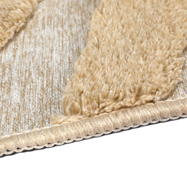 Marlow Floor Rug Soft Embossed Carpet Non Slip Plush Shaggy Rugs Leaf Pattern-1973193450954297348