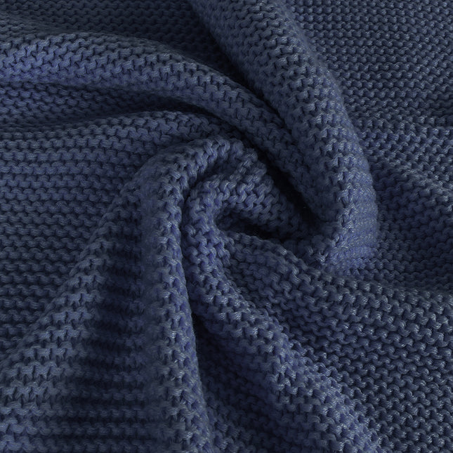 DreamZ Knitting Throw Blanket Cushion Navy-1954802942037069828