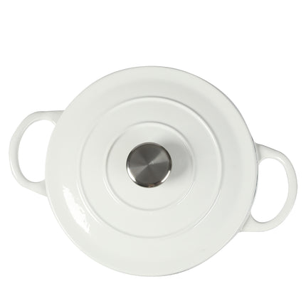 TOQUE 4L Enamel Dutch Oven Pot in White Colour-1954802796066902020