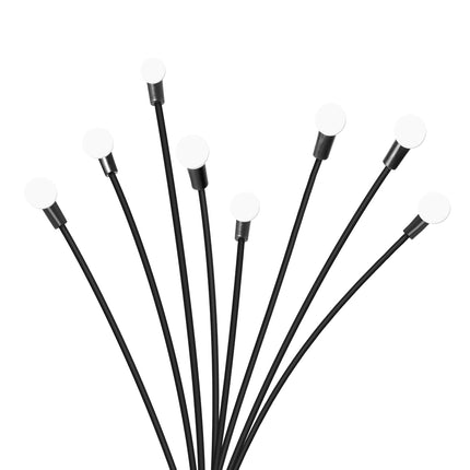 Firfly Solar Lawn Lights 8LED 4PC Outdoor Black-1973193958083399685