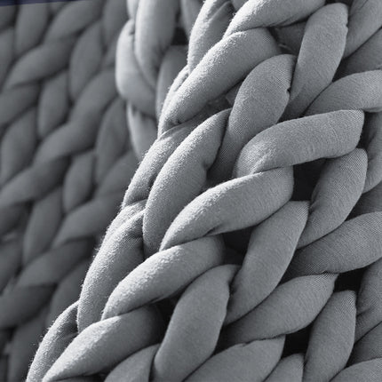 Dreamz Knitted Weighted Blanket Chunky Grey Kids-1954802943781900293