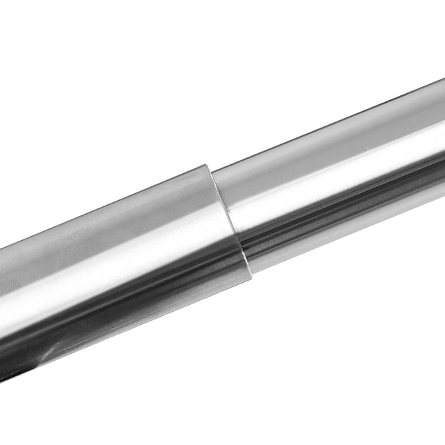 Marlow Satin Nickel Curtain Rod Steel Quiet Rail Pole Pommel Set Adjustable-1954802388523159557