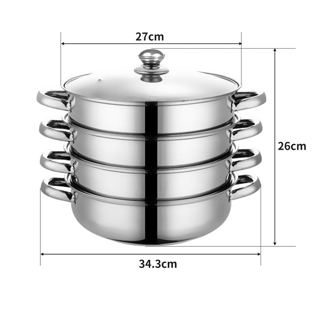 TOQUE Stainless Steel Steamer Meat Vegetable-1954802797237112834