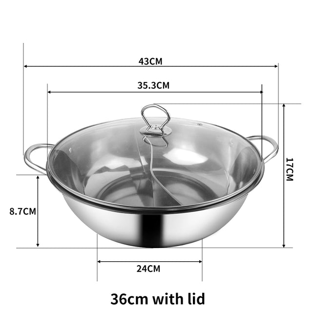 TOQUE Stainless Steel 36cm Twin Mandarin-1973193932296818690